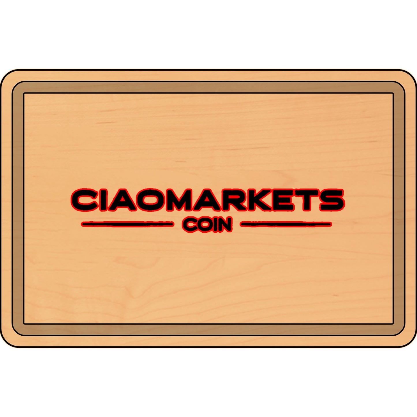 $CIAO - Wooden Cutting Board | Black-Red