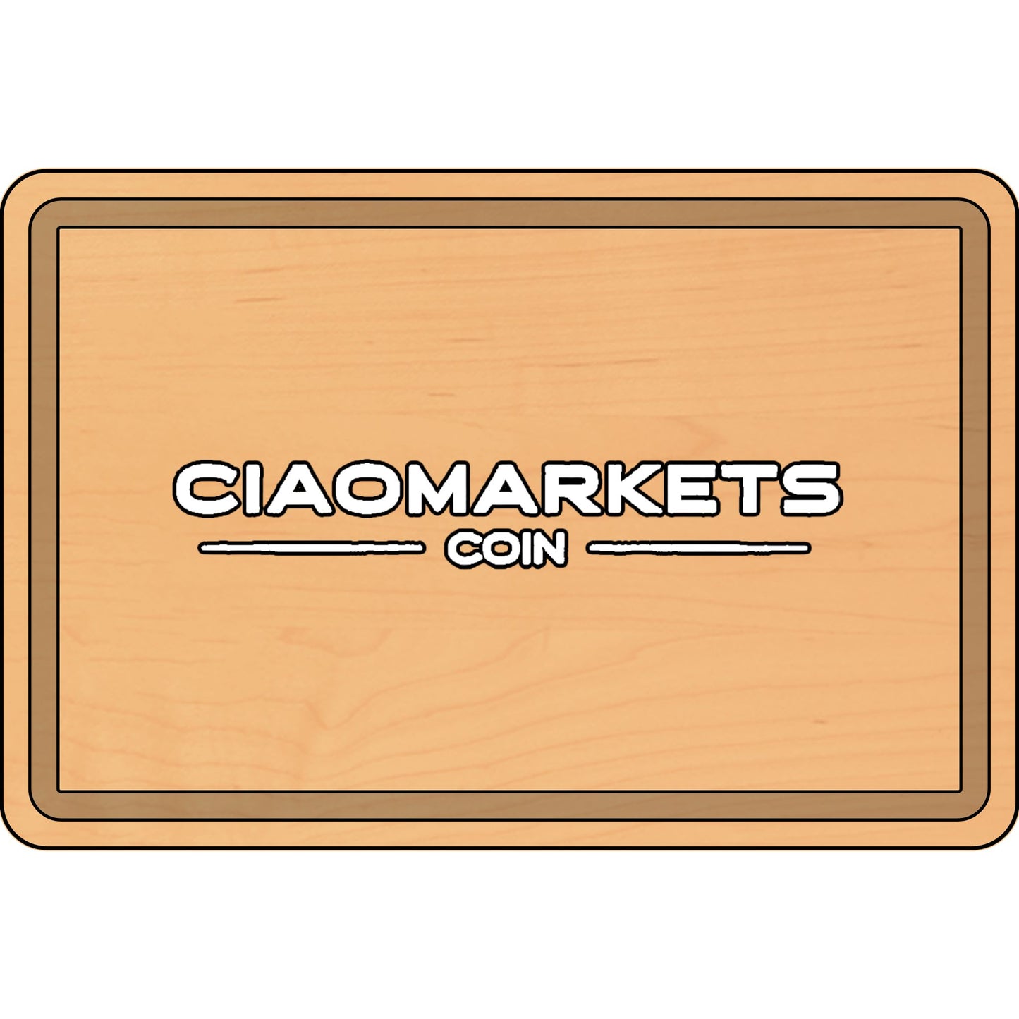 $CIAO - Wooden Cutting Board | White-Black