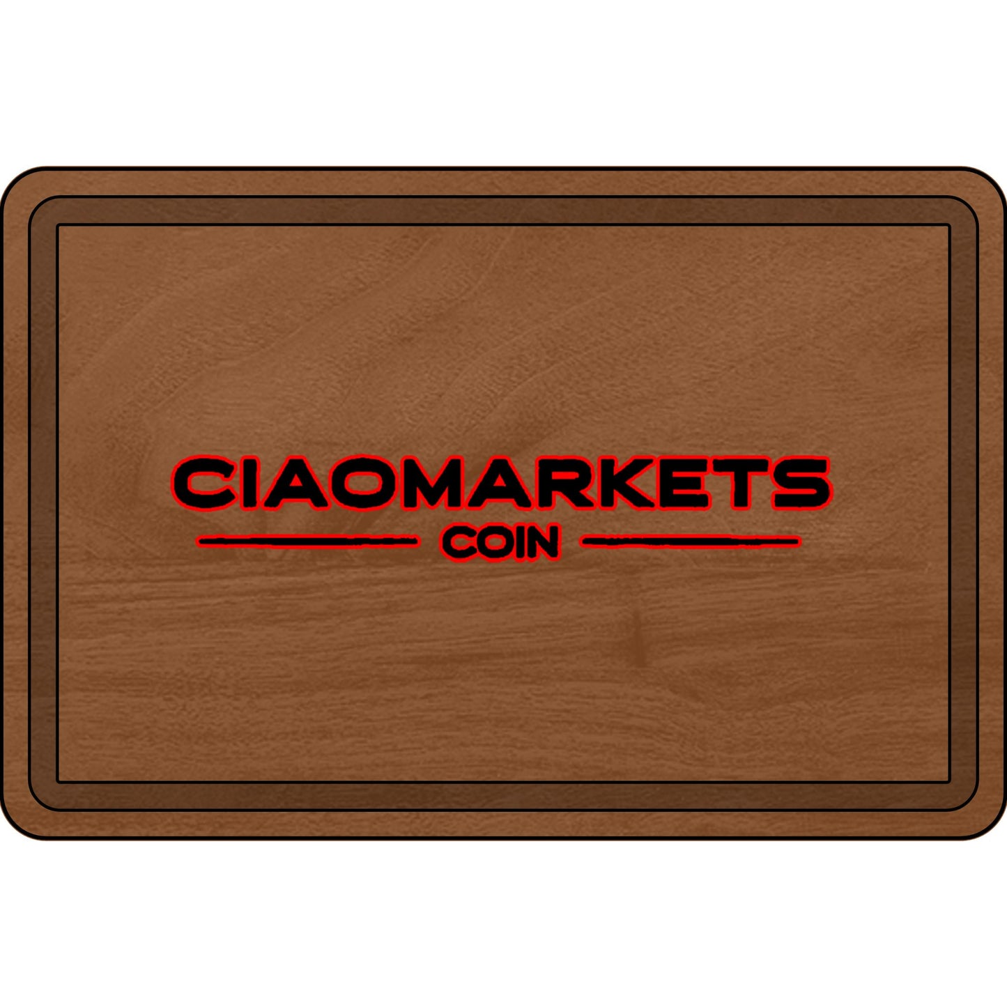 $CIAO - Wooden Cutting Board | Black-Red
