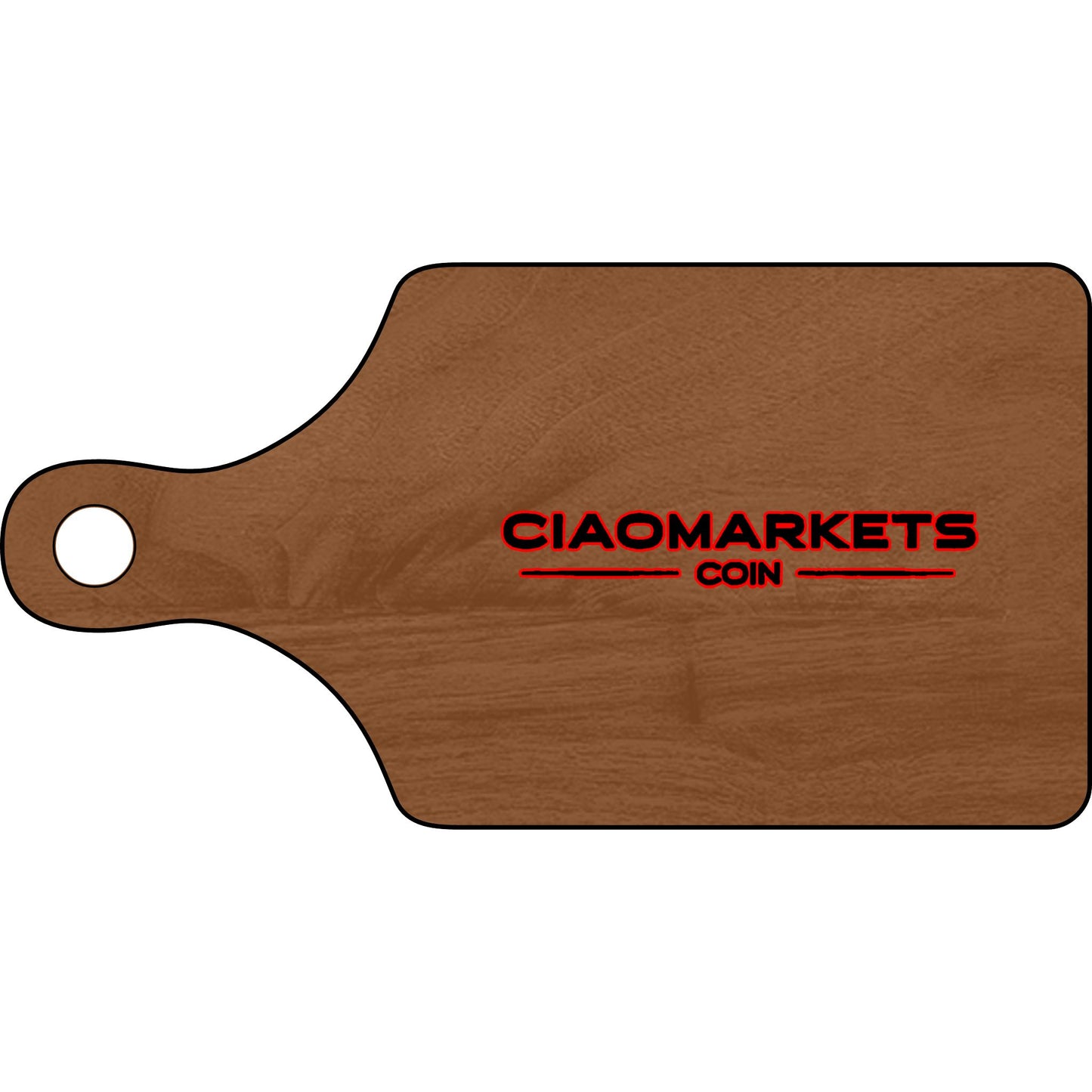 $CIAO - Wooden Cutting Board | Black-Red