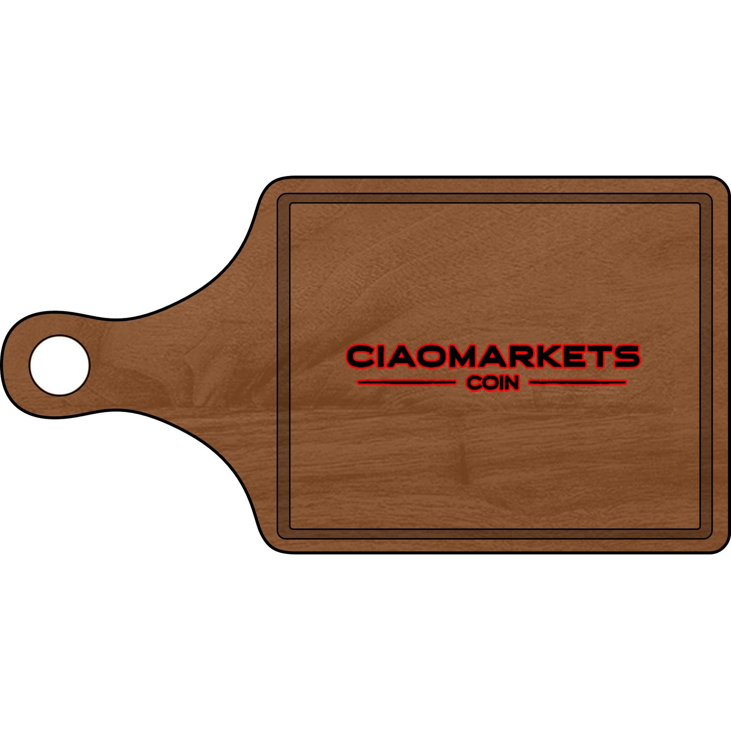 $CIAO - Wooden Cutting Board | Black-Red
