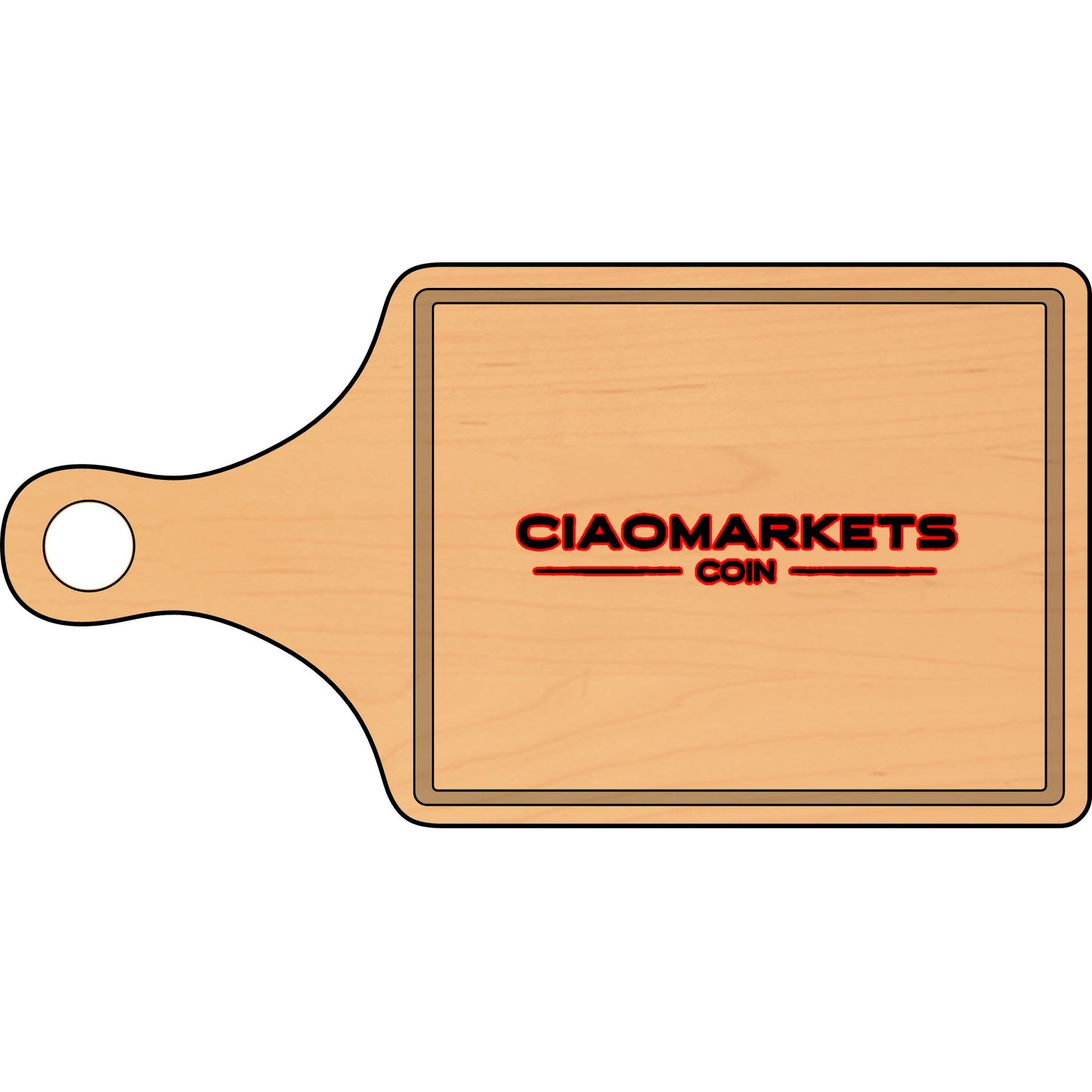 $CIAO - Wooden Cutting Board | Black-Red