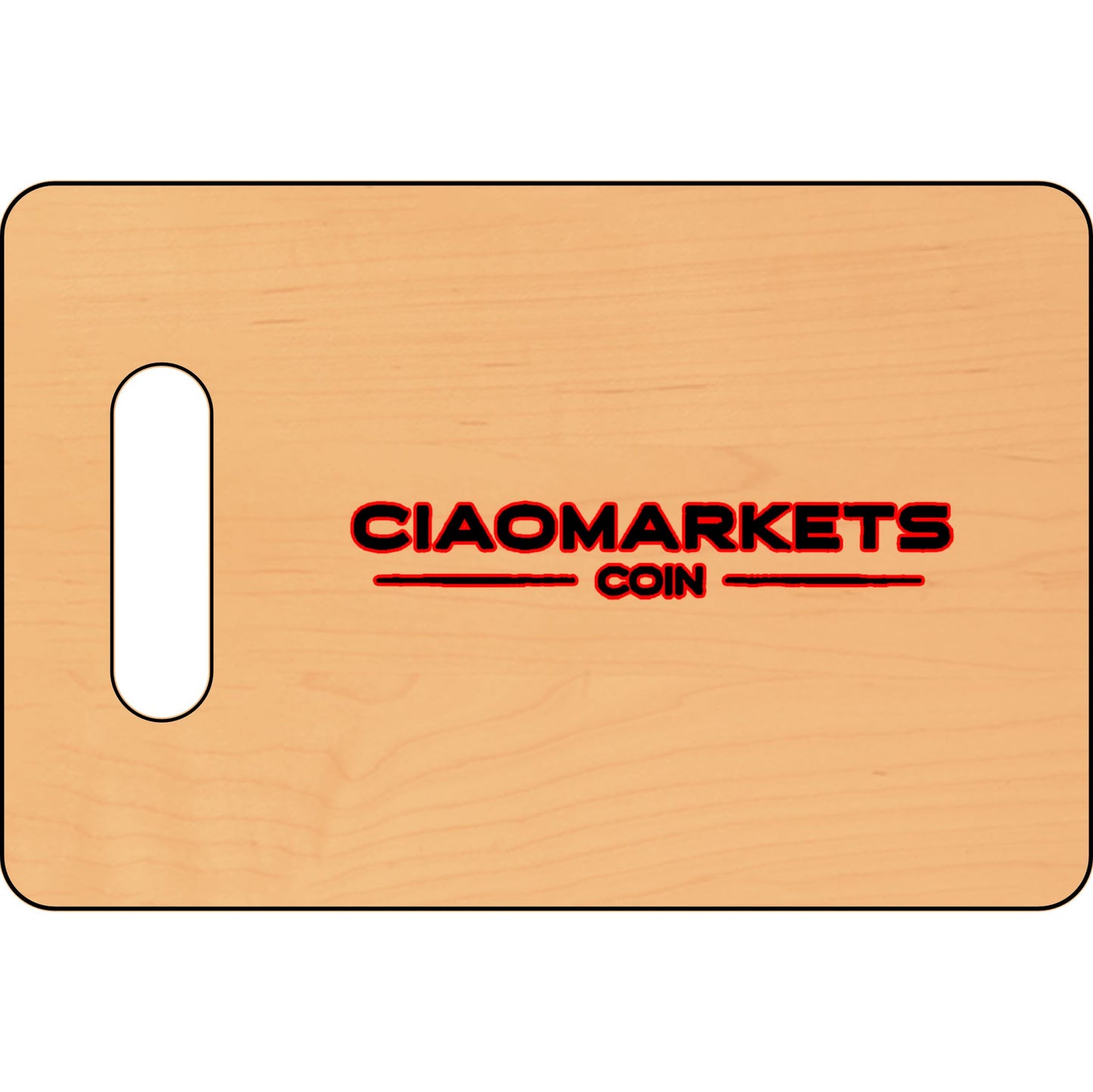 $CIAO - Wooden Cutting Board | Black-Red