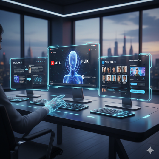 The future of video is AI! This guide details 5 top tools (PICTORY AI, VID AI, FLIKI AI, SHUFFLL AI, TUBEMAGIC AI) for automated, viral, and branded video creation.