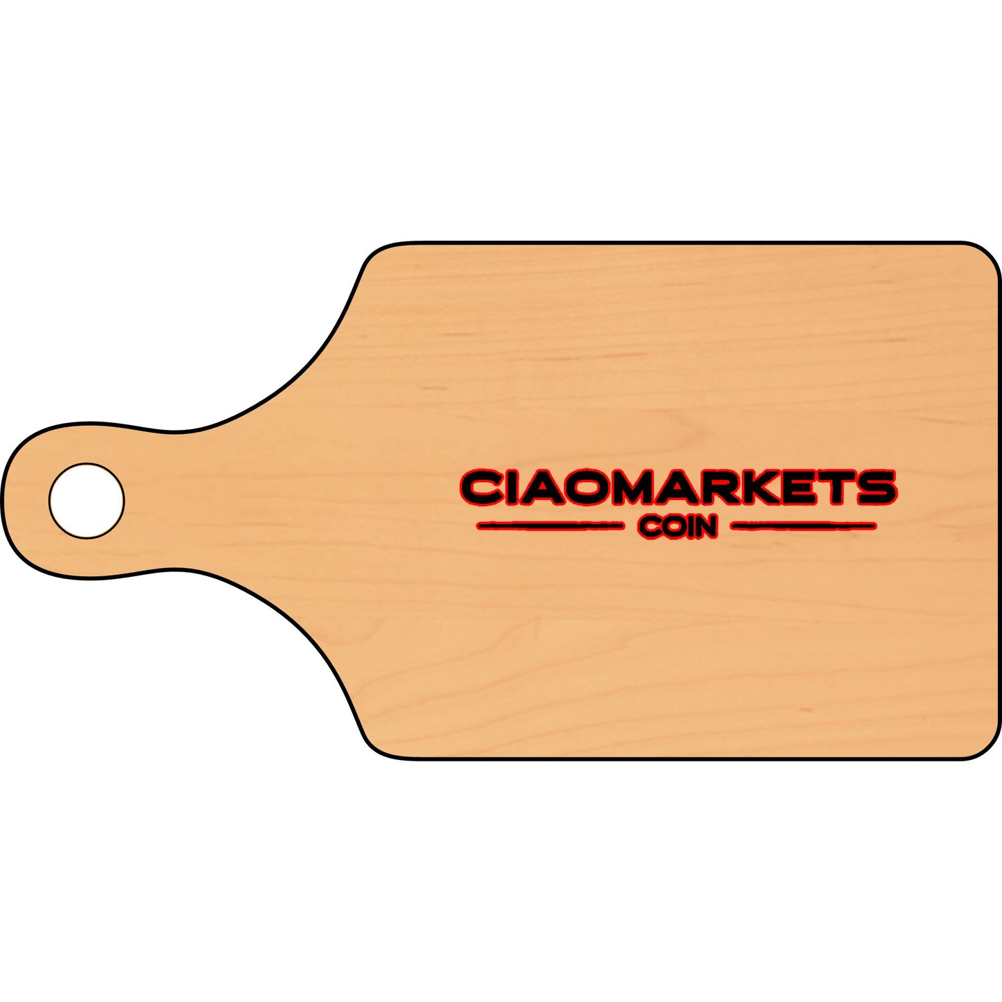 $CIAO - Wooden Cutting Board | Black-Red