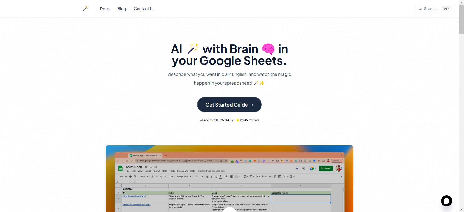 SHEET AI | CIAOMARKETS