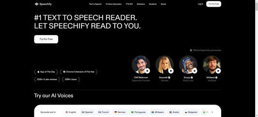 SPEECHIFY AI | CIAOMARKETS