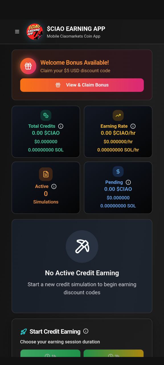 $CIAO EARNING APP | $CIAO COIN | CIAOMARKETS ECOSYSTEM | $CIAO STORE