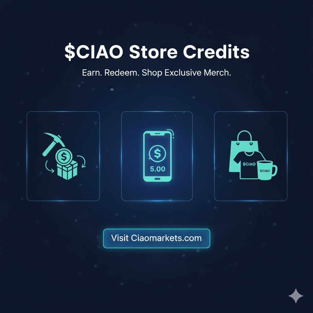 Store Credits | $CIAO MINING APP | $CIAO COIN | CIAOMARKETS ECOSYSTEM