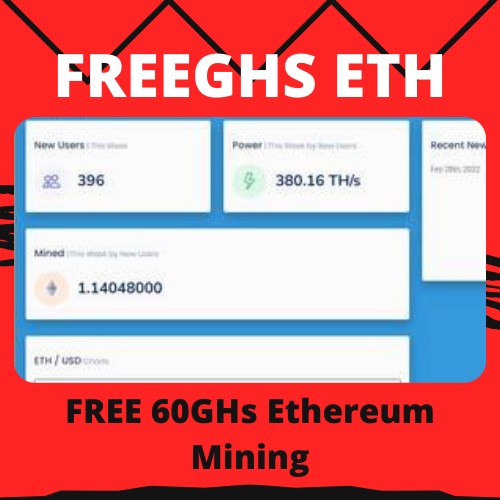 FREEGHS ETH: Estrazione GRATUITA di Ethereum da 60 GH 
