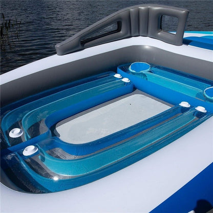 Lettino galleggiante ad acqua gonfiabile in PVC per 4/6 persone
