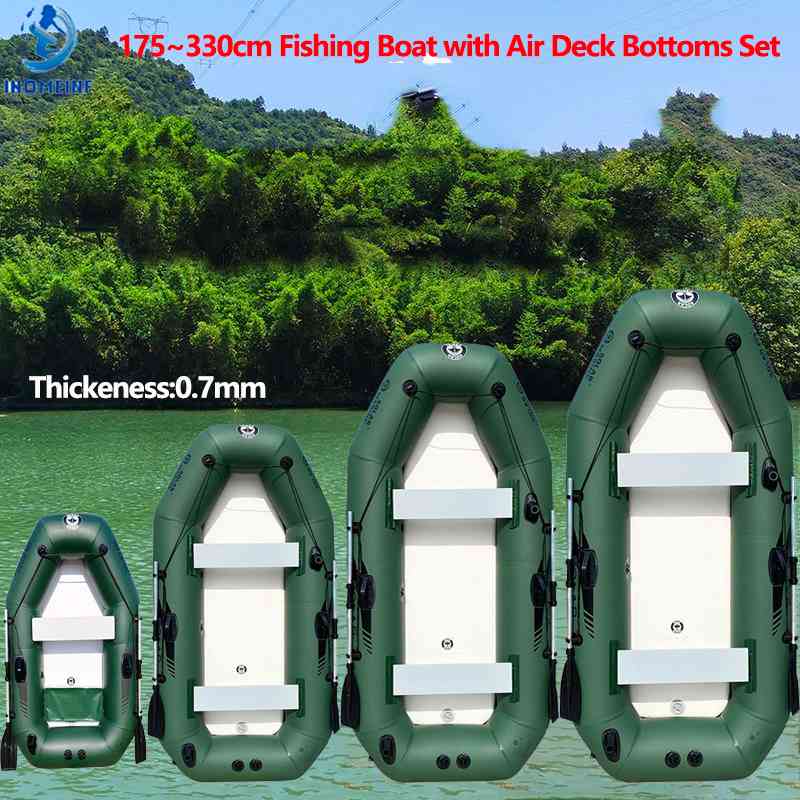 1/6 Persons Green Boat with Air Deck Bottoms